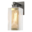 Hubbardton Forge 2021 Coastal Natural Iron Coastal Gold Clear Glass (ZM) Polaris Outdoor Medium Sconce