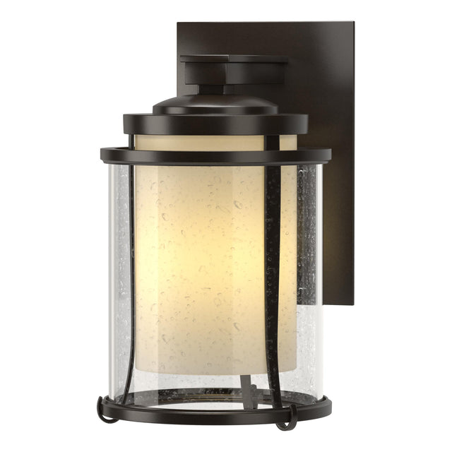 Hubbardton Forge 2010 Coastal Oil Rubbed Bronze Seeded Glass with Opal Diffuser (ZS) Meridian Small Outdoor Sconce