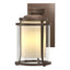 Hubbardton Forge 2010 Coastal Bronze Seeded Glass with Opal Diffuser (ZS) Meridian Small Outdoor Sconce