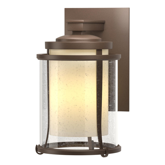 Hubbardton Forge 2010 Coastal Bronze Seeded Glass with Opal Diffuser (ZS) Meridian Small Outdoor Sconce