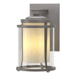 Hubbardton Forge 2010 Coastal Burnished Steel Seeded Glass with Opal Diffuser (ZS) Meridian Small Outdoor Sconce