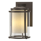 Hubbardton Forge 2010 Coastal Dark Smoke Seeded Glass with Opal Diffuser (ZS) Meridian Large Outdoor Sconce