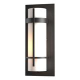 Hubbardton Forge 2002 Coastal Oil Rubbed Bronze Opal Glass (GG) Banded Small Outdoor Sconce