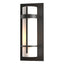 Hubbardton Forge 2002 Coastal Oil Rubbed Bronze Opal Glass (GG) Banded Small Outdoor Sconce