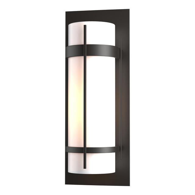 Hubbardton Forge 2002 Coastal Oil Rubbed Bronze Opal Glass (GG) Banded Large Outdoor Sconce