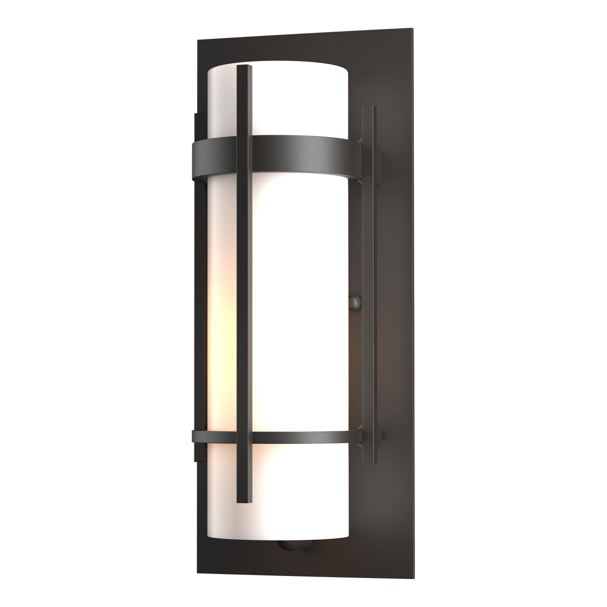 Hubbardton Forge 2002 Coastal Oil Rubbed Bronze Opal Glass (GG) Banded Outdoor Sconce