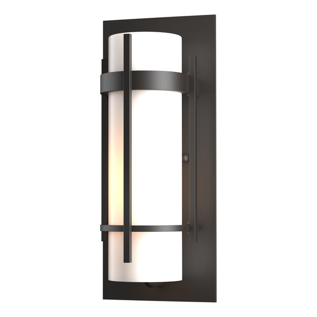 Hubbardton Forge 2002 Coastal Oil Rubbed Bronze Opal Glass (GG) Banded Outdoor Sconce