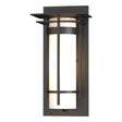 Hubbardton Forge 2003 Coastal Oil Rubbed Bronze Opal Glass (GG) Banded with Top Plate Small Outdoor Sconce