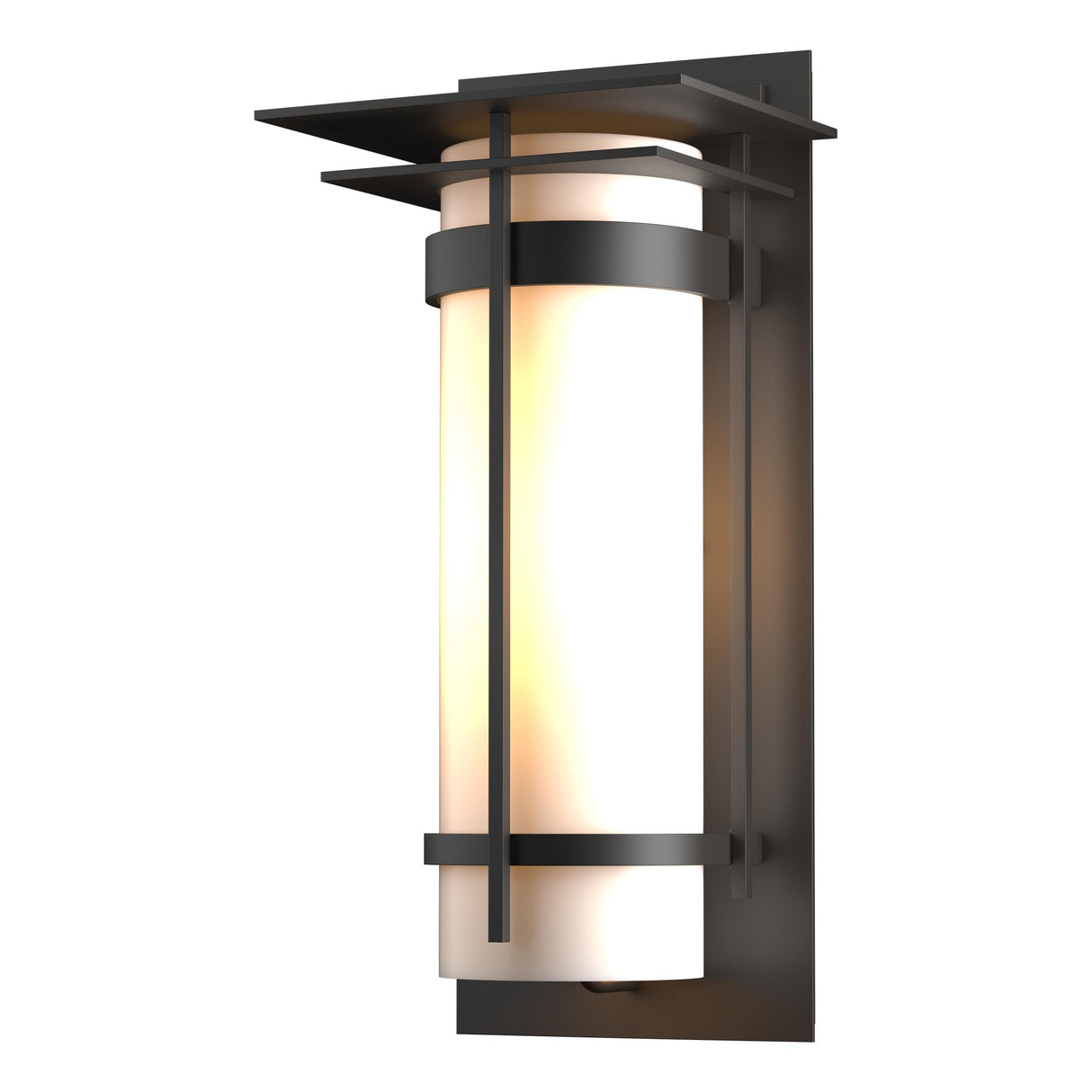 Hubbardton Forge 2003 Coastal Oil Rubbed Bronze Opal Glass (GG) Banded with Top Plate Large Outdoor Sconce