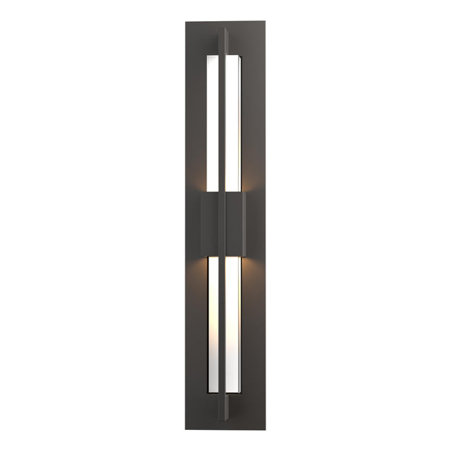 Hubbardton Forge 2014 Coastal Oil Rubbed Bronze Clear Glass (ZM) Double Axis Small LED Outdoor Sconce