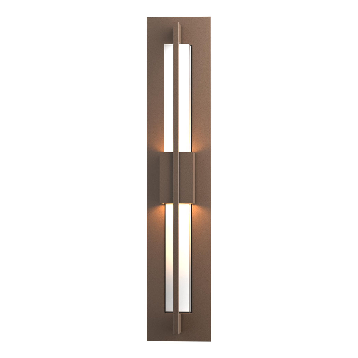 Hubbardton Forge 2014 Coastal Bronze Clear Glass (ZM) Double Axis Small LED Outdoor Sconce