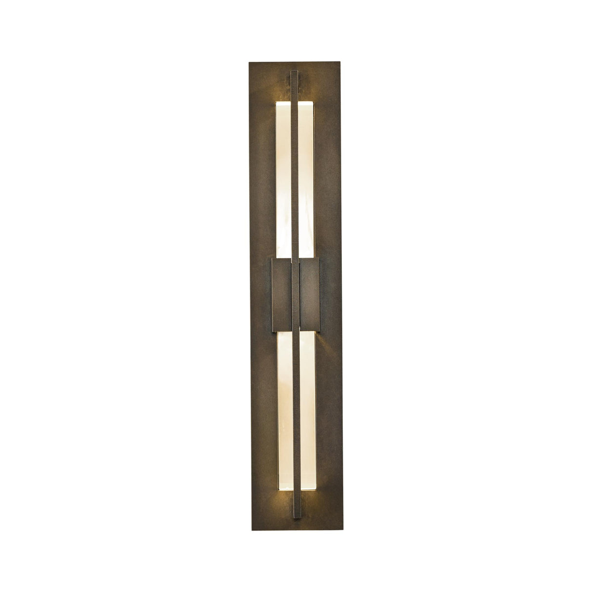 Hubbardton Forge 2014 Coastal Bronze Clear Glass (ZM) Double Axis Small LED Outdoor Sconce