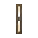 Hubbardton Forge 2014 Coastal Bronze Clear Glass (ZM) Double Axis Small LED Outdoor Sconce