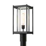 Hubbardton Forge 2023 Coastal Oil Rubbed Bronze Clear Glass (ZM) Cela Outdoor Post Light