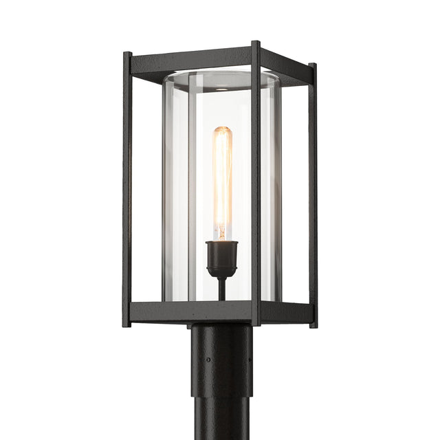 Hubbardton Forge 2023 Coastal Oil Rubbed Bronze Clear Glass (ZM) Cela Outdoor Post Light