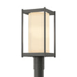 Hubbardton Forge 2023 Coastal Natural Iron Opal Glass (GG) Cela Outdoor Post Light