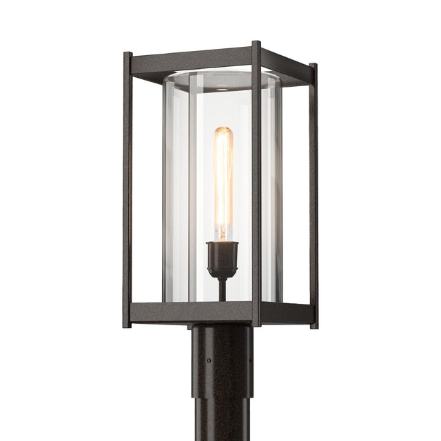 Hubbardton Forge 2023 Coastal Bronze Clear Glass (ZM) Cela Outdoor Post Light