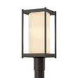 Hubbardton Forge 2023 Coastal Dark Smoke Opal Glass (GG) Cela Outdoor Post Light