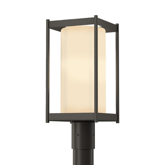 Hubbardton Forge 2023 Coastal Dark Smoke Opal Glass (GG) Cela Outdoor Post Light