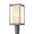 Hubbardton Forge 2023 Coastal Burnished Steel Opal Glass (GG) Cela Outdoor Post Light