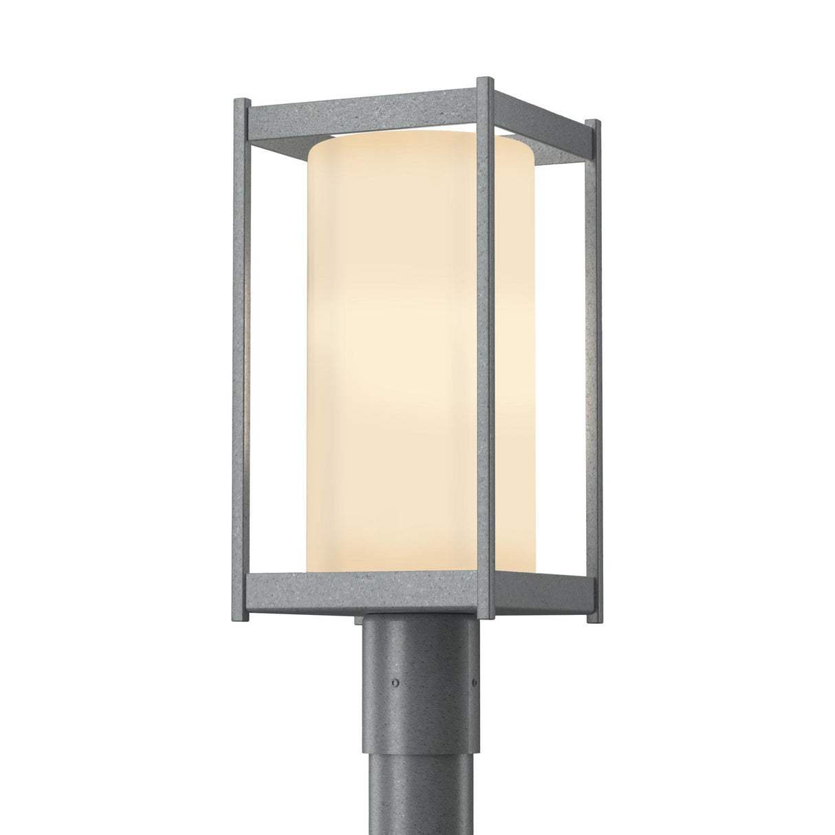 Hubbardton Forge 2023 Coastal Burnished Steel Opal Glass (GG) Cela Outdoor Post Light