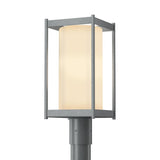 Hubbardton Forge 2023 Coastal Burnished Steel Opal Glass (GG) Cela Outdoor Post Light