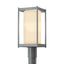 Hubbardton Forge 2023 Coastal Burnished Steel Opal Glass (GG) Cela Outdoor Post Light