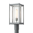 Hubbardton Forge 2023 Coastal Burnished Steel Clear Glass (ZM) Cela Outdoor Post Light