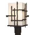 Hubbardton Forge 2023 Coastal Oil Rubbed Bronze Opal Glass (GG) Tura Outdoor Post Light
