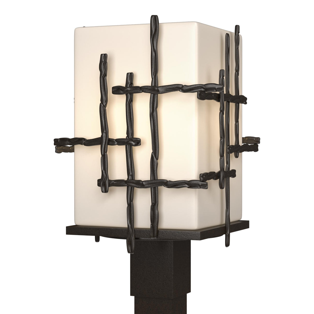 Hubbardton Forge 2023 Coastal Oil Rubbed Bronze Opal Glass (GG) Tura Outdoor Post Light