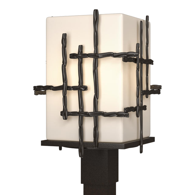 Hubbardton Forge 2023 Coastal Oil Rubbed Bronze Opal Glass (GG) Tura Outdoor Post Light