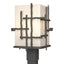 Hubbardton Forge 2023 Coastal Natural Iron Opal Glass (GG) Tura Outdoor Post Light