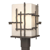 Hubbardton Forge 2023 Coastal Dark Smoke Opal Glass (GG) Tura Outdoor Post Light