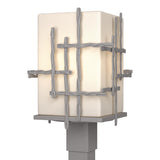 Hubbardton Forge 2023 Coastal Burnished Steel Opal Glass (GG) Tura Outdoor Post Light