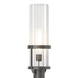 Hubbardton Forge 2023 Coastal Natural Iron Clear Glass (ZM) Alcove Outdoor Post Light