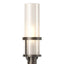 Hubbardton Forge 2023 Coastal Dark Smoke Frosted Glass (FD) Alcove Outdoor Post Light
