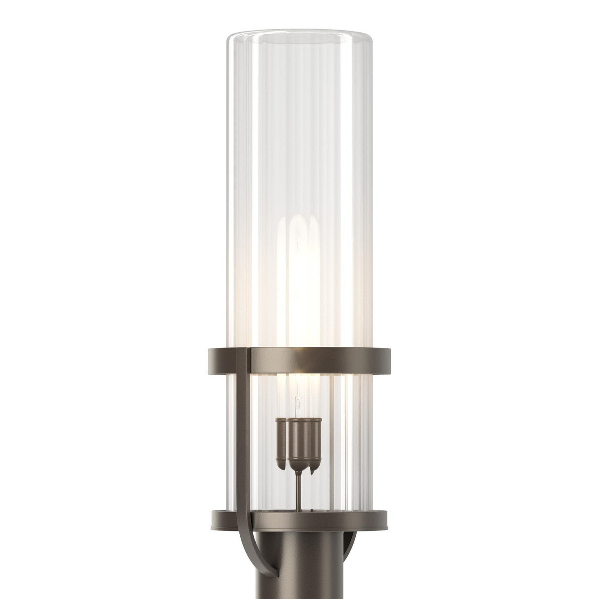 Hubbardton Forge 2023 Coastal Dark Smoke Clear Glass (ZM) Alcove Outdoor Post Light