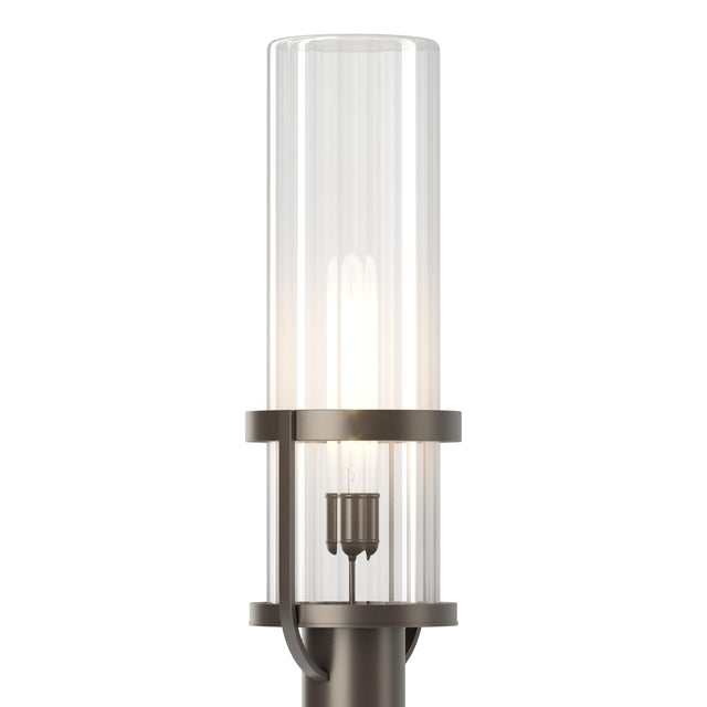 Hubbardton Forge 2023 Coastal Dark Smoke Clear Glass (ZM) Alcove Outdoor Post Light