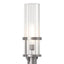 Hubbardton Forge 2023 Coastal Burnished Steel Clear Glass (ZM) Alcove Outdoor Post Light