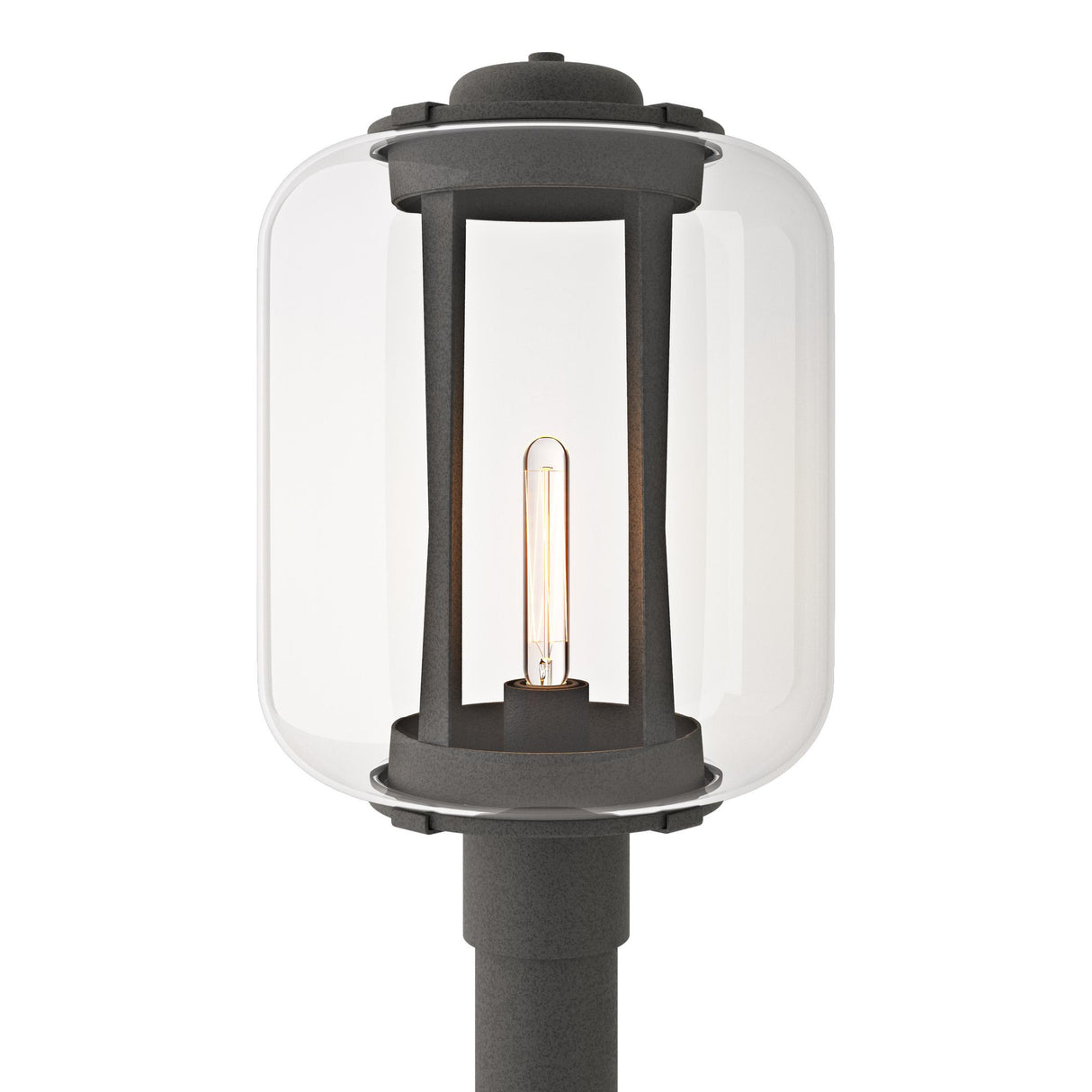 Hubbardton Forge 2023 Coastal Natural Iron Clear Glass (ZM) Fairwinds Extra Large Outdoor Post Light