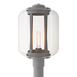 Hubbardton Forge 2023 Coastal Burnished Steel Clear Glass (ZM) Fairwinds Extra Large Outdoor Post Light