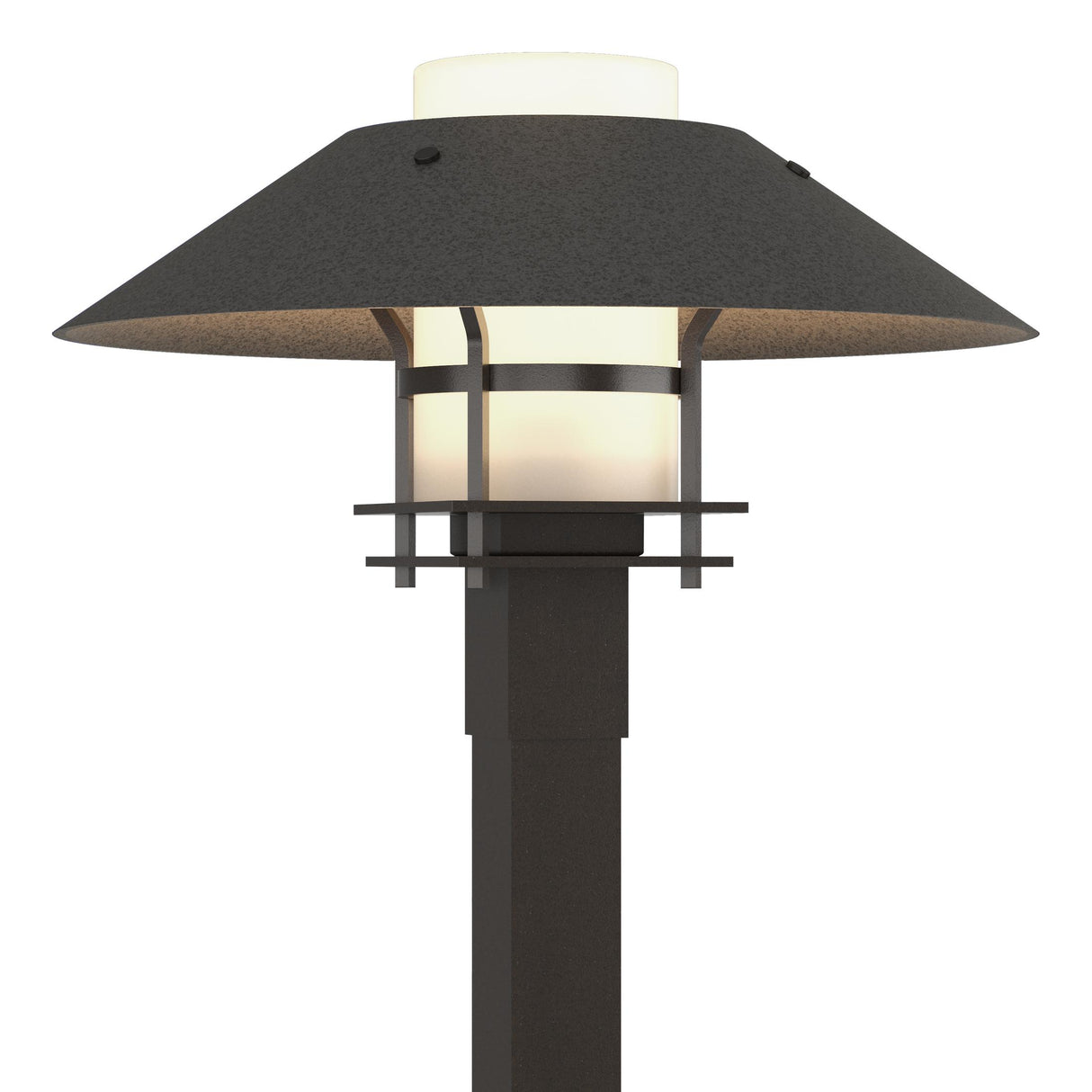 Hubbardton Forge 2021 Coastal Oil Rubbed Bronze Coastal Natural Iron Opal Glass (GG) Henry Outdoor Post Light