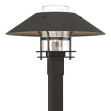 Hubbardton Forge 2021 Coastal Oil Rubbed Bronze Coastal Natural Iron Clear Glass (ZM) Henry Outdoor Post Light