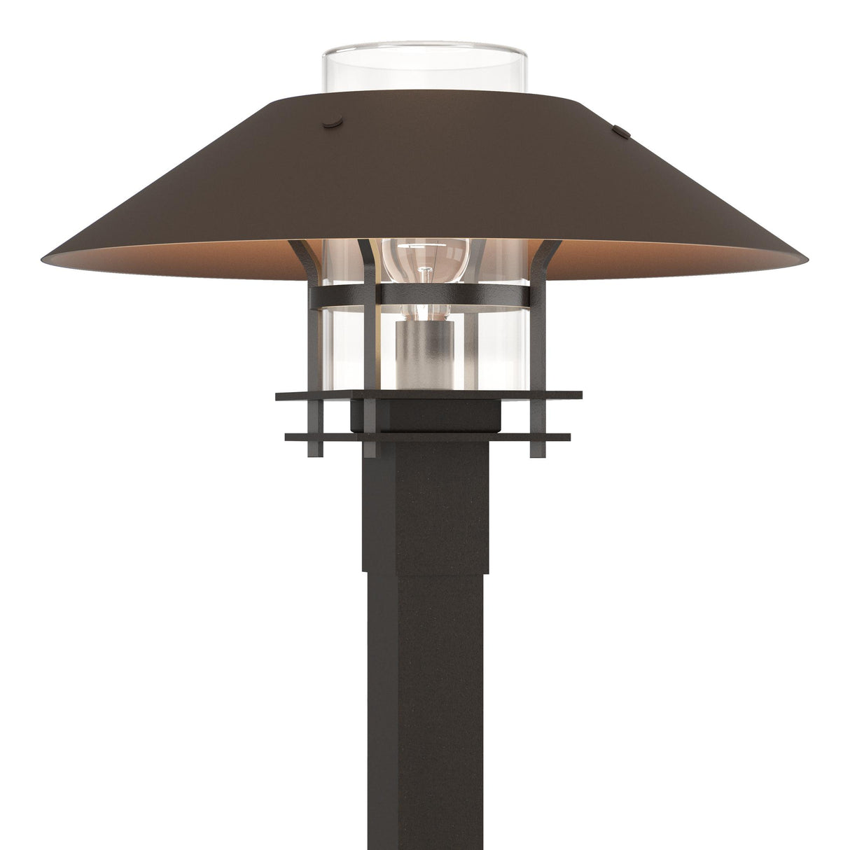 Hubbardton Forge 2021 Coastal Oil Rubbed Bronze Coastal Bronze Clear Glass (ZM) Henry Outdoor Post Light