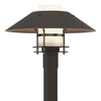 Hubbardton Forge 2021 Coastal Oil Rubbed Bronze Coastal Dark Smoke Opal Glass (GG) Henry Outdoor Post Light