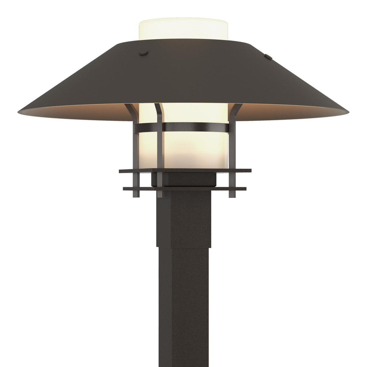 Hubbardton Forge 2021 Coastal Oil Rubbed Bronze Coastal Dark Smoke Opal Glass (GG) Henry Outdoor Post Light