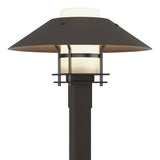 Hubbardton Forge 2021 Coastal Oil Rubbed Bronze Coastal Dark Smoke Opal Glass (GG) Henry Outdoor Post Light