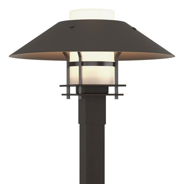 Hubbardton Forge 2021 Coastal Oil Rubbed Bronze Coastal Dark Smoke Opal Glass (GG) Henry Outdoor Post Light