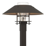 Hubbardton Forge 2021 Coastal Oil Rubbed Bronze Coastal Dark Smoke Clear Glass (ZM) Henry Outdoor Post Light