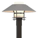 Hubbardton Forge 2021 Coastal Oil Rubbed Bronze Coastal Burnished Steel Opal Glass (GG) Henry Outdoor Post Light
